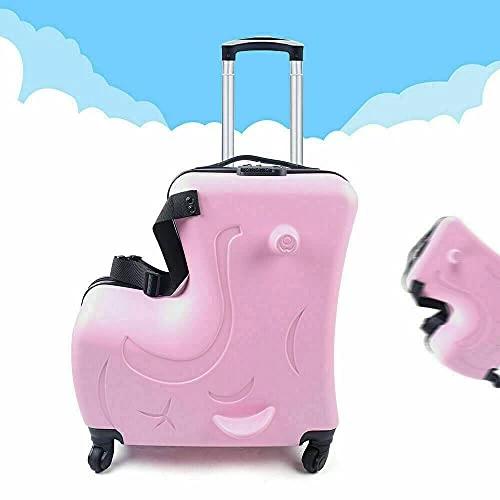 Fetcoi 20" Travel Luggage Rolling Suitcase Ride On Cartoon Luggage ABS+PU Unisex Case Pink 10 Fetcoi 20" Travel Luggage Rolling Suitcase Ride On Cartoon Luggage ABS+PU Unisex Case Pink - Image 8