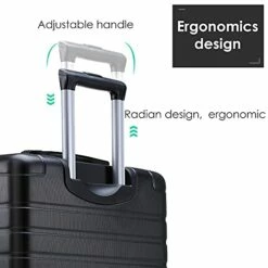 Hardshell Luggage Sets 3 PCS Spinner Suitcase With Tsa Lock Lightweight Black 12 Hardshell Luggage Sets 3 PCS Spinner Suitcase With Tsa Lock Lightweight Black -suitcase shop 41D7Zvy2kiS