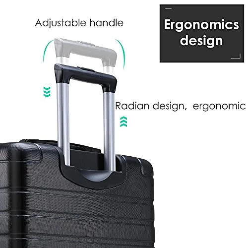 Hardshell Luggage Sets 3 PCS Spinner Suitcase With Tsa Lock Lightweight Black 6 Hardshell Luggage Sets 3 PCS Spinner Suitcase With Tsa Lock Lightweight Black - Image 4