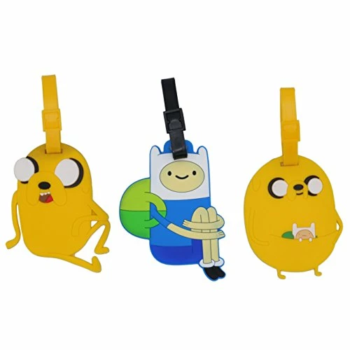 Set Of 3 - Super Cute Kawaii Cartoon Silicone Travel Luggage Id Tag For Bags (Adventure Time) 3 Set Of 3 - Super Cute Kawaii Cartoon Silicone Travel Luggage Id Tag For Bags (Adventure Time)