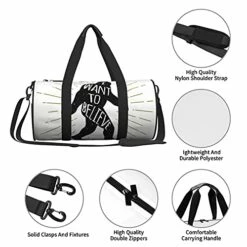 Fredeulva I Want To Believe Duffel Bag Canvas Shoulder Round Gym Sports Travel Weekender Bags For Man Women 13 Fredeulva I Want To Believe Duffel Bag Canvas Shoulder Round Gym Sports Travel Weekender Bags For Man Women -suitcase shop 41Dg62y3JkL