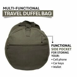Semper Fi Skull Corp Sport Heavyweight Canvas Duffel Bag (Medium (19" X 9" X 9"), Olive & Black) -suitcase shop 41Dxrc040UL cc5063be 49b7 47b8 85f3 31a1c95ffb0a