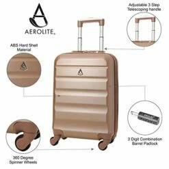 Large Capacity Maximum Allowance 22x14x9 Airline Approved By Delta United Southwest & More Carry On Luggage Bag | Rolling Travel Suitcase | Lightweight Small Hard Shell Trolley | 19.3x14x9in Body Size -suitcase shop 41E4xq9TOeL