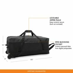 Briggs & Riley Extra Large Softside 2-Wheel Rolling Duffel, Black, 32" -suitcase shop 41FADWVnXeL
