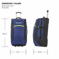 SwissGear Extra Large Lightweight Rolling Duffel, Blue/Green -suitcase shop 41G5UACiG L