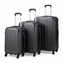 Sandinrayli 3 Pcs Luggage Set, Lightweight & Durable Travel Suitcase With Spinner Wheels, 20” 24” 28” Hardside Spinner Set -suitcase shop 41GM7TS8PcL