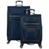 Kenneth Cole Reaction Rugged Roamer Luggage Collection Lightweight Softside Expandable 8-Wheel Spinner Travel Suitcase Bag, Navy, 2-Piece (20" Carry-On / 28" Check Size) -suitcase shop 41I5 X84I L