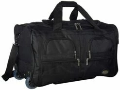 Rockland Rolling Duffel Bag, Black, 22-Inch -suitcase shop 41Ic89YbLVL