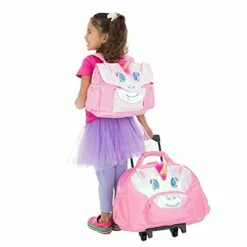 Bixbee Kids Rolling Suitcase And Backpack Set, Shark Luggage For Girls & Boys With Wheels, Telescoping Handle, Adjustable Straps And Pockets - Carry On Bag & Backpack For Airport & Travel Set Of 2 -suitcase shop 41Ig 8MUCrS