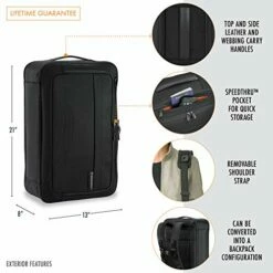 Briggs & Riley Baseline-Convertible Duffel Backpack, Black, One Size -suitcase shop 41J6p3S9KlL