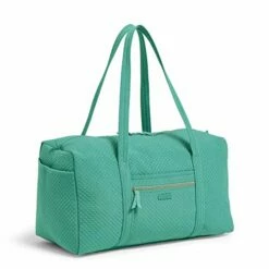 Vera Bradley Women's Duffle Microfiber Large Duffel Travel Bag, Peacock Blue, One Size -suitcase shop 41J8yx5UaIL