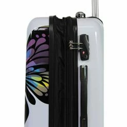 World Traveler Black And White Butterfly 2-Piece Carry-on Spinner Luggage Set -suitcase shop 41JBnysGONL