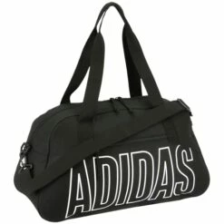 Adidas Graphic Duffel Bag, Black/White, One Size