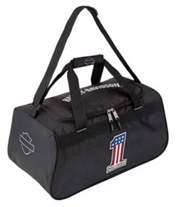 Harley Davidson Harley-Davidson #1 RWB Logo Sports Duffel Bag W/Strap - Black 99418-NUMBER1