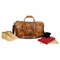 Leather Duffel Bags For Men Women - Airplane Underseat Carry On Luggage By Rustic Town -suitcase shop 41KmDpXCybL