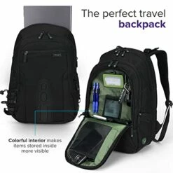 Targus Travel Laptop Backpack For 15.6 Inch Laptops, TSA Checkpoint-Friendly Carry On Travel Backpack For Women Men Business/College Laptop Bag For Work School Travel, Black (TBB013US) -suitcase shop 41N6yeS4N1L