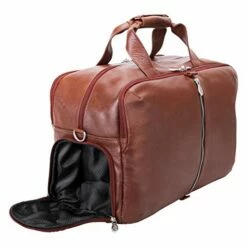 McKleinUSA Avondale, Pebble Grain Calfskin Leather, 22" Leather, Triple Compartment, Carry-All, Travel, Laptop Duffel, Brown (18904) -suitcase shop 41Paukn06rL