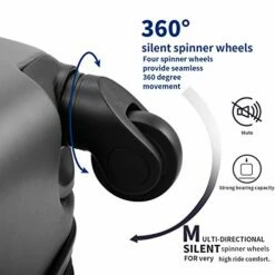 Sandinrayli 3 Pcs Luggage Set, Lightweight & Durable Travel Suitcase With Spinner Wheels, 20” 24” 28” Hardside Spinner Set -suitcase shop 41PciskI7LL