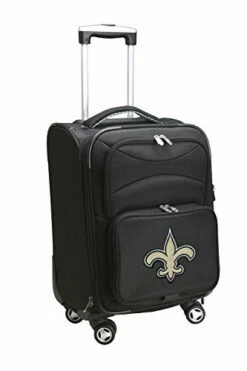 NFL New Orleans Saints Domestic Carry-On Spinner, 20-Inch, Black