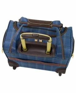 London Fog Brentwood II 4 Piece Set (with Under The Seat Bag), Blue Window Pane -suitcase shop 41PvkUBfrCL