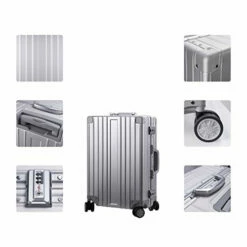 TRAVELKING All Aluminum Luggage Hard Shell Suitcase With Wheels Carry On Spinner Suitcase (Silver 20 Inch) 15 TRAVELKING All Aluminum Luggage Hard Shell Suitcase With Wheels Carry On Spinner Suitcase (Silver 20 Inch) -suitcase shop 41QIMcDIBgL