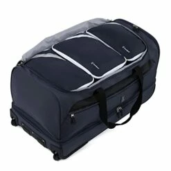 Travelpro Roadtrip 30" Drop-Bottom Wheels Rolling Duffel Bag Luggage 3 Large Packing Cubes Included Men, Women, Navy, Inch -suitcase shop 41QUjqM46sL