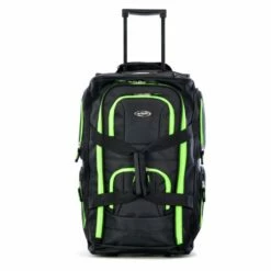 Olympia 8 Pocket Rolling Duffel Bag, Black/Lime, 22 Inch 8 Olympia 8 Pocket Rolling Duffel Bag, Black/Lime, 22 Inch -suitcase shop 41Q Q efFBL