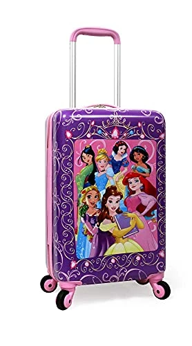 Disney Princess Luggage 20 Inches Hard-Sided Rolling Spinners Carry-On Tween Travel Trolley Suitcase For Kids - Pink 3 Disney Princess Luggage 20 Inches Hard-Sided Rolling Spinners Carry-On Tween Travel Trolley Suitcase For Kids - Pink