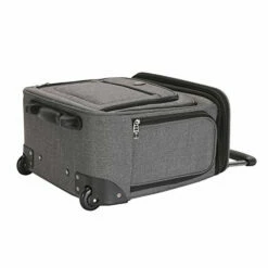 Travelers Club Luggage 16" Top Expandable Rolling Underseater W/USB Port, Dark Gray Suitcase, -suitcase shop 41R 2B0t kF L