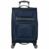 Kenneth Cole Reaction Rugged Roamer Luggage Collection Lightweight Softside Expandable 8-Wheel Spinner Travel Suitcase Bag, Navy, 20-inch Carry-On