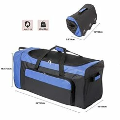 Jetstream Foldable 145L Duffle Bag With Triple Inline Wheels - Large Collapsible Duffel For Camping & Travel -suitcase shop 41Suzy4I4zL