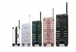 Sondre X Luggage Rolling Wheels Old Fashion Trunk Suitcase PC ABS Spinner Hardshell Carry On With TSA Lock 20" 24" 26" 29"(White) -suitcase shop 41Syxcn3eQL