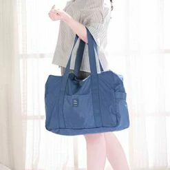 VanFn Foldable Travel Duffel Bag, Sports Duffels Gym Bag, Rainproof Nylon Totes, Sports Shoulder Handbag, Lightweight Duffle Bags For Women & Men, Outdoor Weekend Bag, P.Travel Series (Blue) -suitcase shop 41TgMWV4dlL