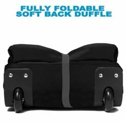 Wheeled Duffle Bag Luggage - 100L Large Rolling Duffel Bag 30 Inch Folding Duffle Bag For Travel - Packable Duffle Bag With Rollers (Black) -suitcase shop 41VZkqRE5FL