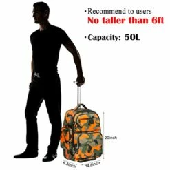 20 Inches Big Storage Multifunction Travel Wheeled Rolling Backpack Luggage Books Laptop Bag By HollyHOME 13 20 Inches Big Storage Multifunction Travel Wheeled Rolling Backpack Luggage Books Laptop Bag By HollyHOME -suitcase shop 41W9D8cQYdL