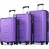 Merax Luggage Set Expandable 3 Piece Sets With TSA Lock, Lightweight Hardside Luggage With Spinner Wheels (Purple) -suitcase shop 41WBg4GbB1L