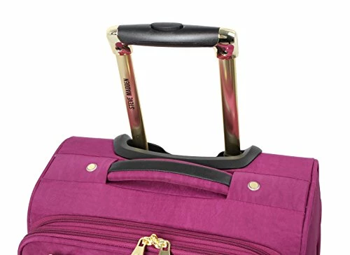 Steve Madden Designer Luggage Collection - Lightweight Softside Expandable Suitcase For Men & Women - Durable 20 Inch Carry On Bag With 4-Rolling Spinner Wheels (Peek-A-Boo Purple) 5 Steve Madden Designer Luggage Collection - Lightweight Softside Expandable Suitcase For Men & Women - Durable 20 Inch Carry On Bag With 4-Rolling Spinner Wheels (Peek-A-Boo Purple) - Image 3