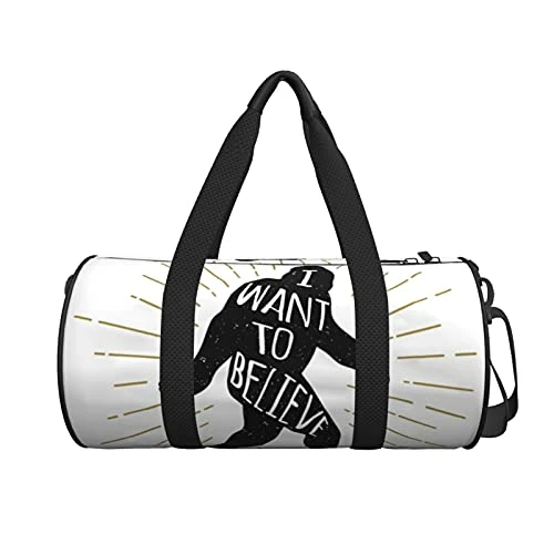 Fredeulva I Want To Believe Duffel Bag Canvas Shoulder Round Gym Sports Travel Weekender Bags For Man Women 10 Fredeulva I Want To Believe Duffel Bag Canvas Shoulder Round Gym Sports Travel Weekender Bags For Man Women - Image 8