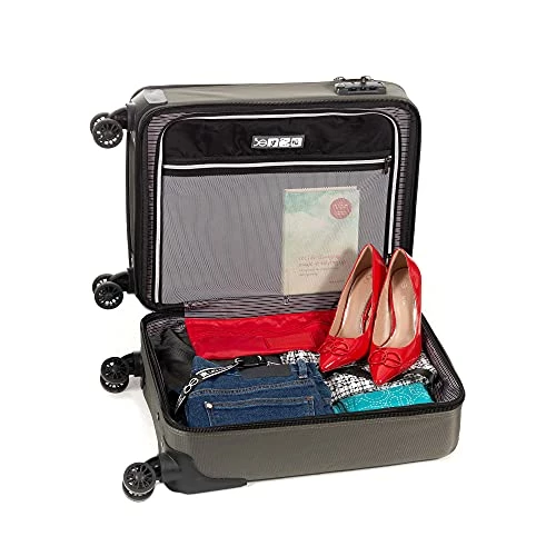 Cloe Carry-On 20 Inch Water-Resistant Luggage With 360º-spinner Wheels In Olive Green Color 10 Cloe Carry-On 20 Inch Water-Resistant Luggage With 360º-spinner Wheels In Olive Green Color - Image 8