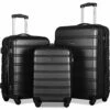 Merax 3 Pcs Luggage Set Expandable Hardside Lightweight Spinner Suitcase With TSA Lock [Upgraded Version], Black -suitcase shop 41YY7s5ci L