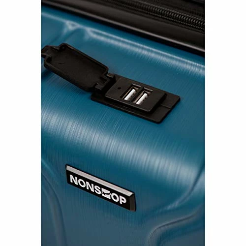 NONSTOP Luggage Expandable Spinner Wheels Hard Side Shell Travel Suitcase Set 3 Piece Lightweight With TSA Lock And Double USB Port, NEW YORK Collection (Teal, 3-Piece Set (20/24/28) W/Power Bank) 4 NONSTOP Luggage Expandable Spinner Wheels Hard Side Shell Travel Suitcase Set 3 Piece Lightweight With TSA Lock And Double USB Port, NEW YORK Collection (Teal, 3-Piece Set (20/24/28) W/Power Bank) - Image 2
