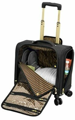 London Fog Langley 8 Wheel 15" Under The Seat Bag, Black -suitcase shop 41aH15QUXgL