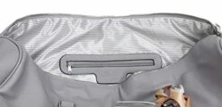 Women's Large PU Leather Weekender Duffel Bag With Satin Interior - Big 22" Carry-On Size - Light Grey -suitcase shop 41aIuSf b4S