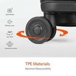 NINETYGO Carry On Luggage With Spinner Wheels, 22x14x9 Luggage, 100% PC Lightweight Hardside Suitcase With TSA Lock (20-inch Black) -suitcase shop 41agC82zlLL