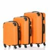 SSLine 3 Piece Luggage Sets Hardshell Spinner Luggages Swivel Wheels Suitcase Portable Rolling Trolley Case - 20" 24" 28" Spinner Suitcases Orange -suitcase shop 41aqpLJR5vL