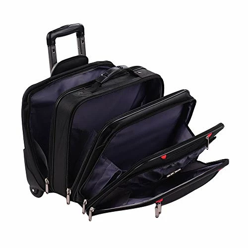 AirTraveler Rolling Briefcase Rolling Laptop Bag Computer Case With Wheels Spinner Mobile Office Carry On Luggage For 14.1in 15.6in Business Notebook For Women Men 8 AirTraveler Rolling Briefcase Rolling Laptop Bag Computer Case With Wheels Spinner Mobile Office Carry On Luggage For 14.1in 15.6in Business Notebook For Women Men - Image 6
