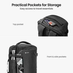 Tomtoc Travel Backpack 40L, TSA Friendly Flight Approved Carry-on Luggage Hand Backpack, Water-resistant Lightweight Business Rucksack, Durable Large Weekender Bag Daypack Fits 17.3 Inch Laptop -suitcase shop 41cJBssUDoL