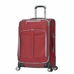 Olympia Luggage Tuscany 25 Inch Expandable Vertical Rolling Luggage Case,Red,One Size