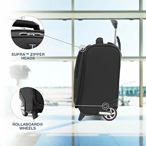 Travelpro Luggage Maxlite 5 16" Lightweight Carry-on Rolling Tote Suitcase, Black 5 Travelpro Luggage Maxlite 5 16" Lightweight Carry-on Rolling Tote Suitcase, Black - Image 3