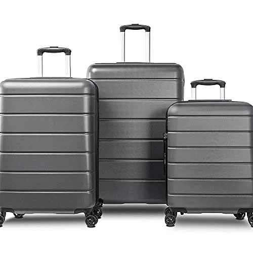 Luggage Sets Suitcase Lightweight TSA Lock Spinner Gray 3 Luggage Sets Suitcase Lightweight TSA Lock Spinner Gray